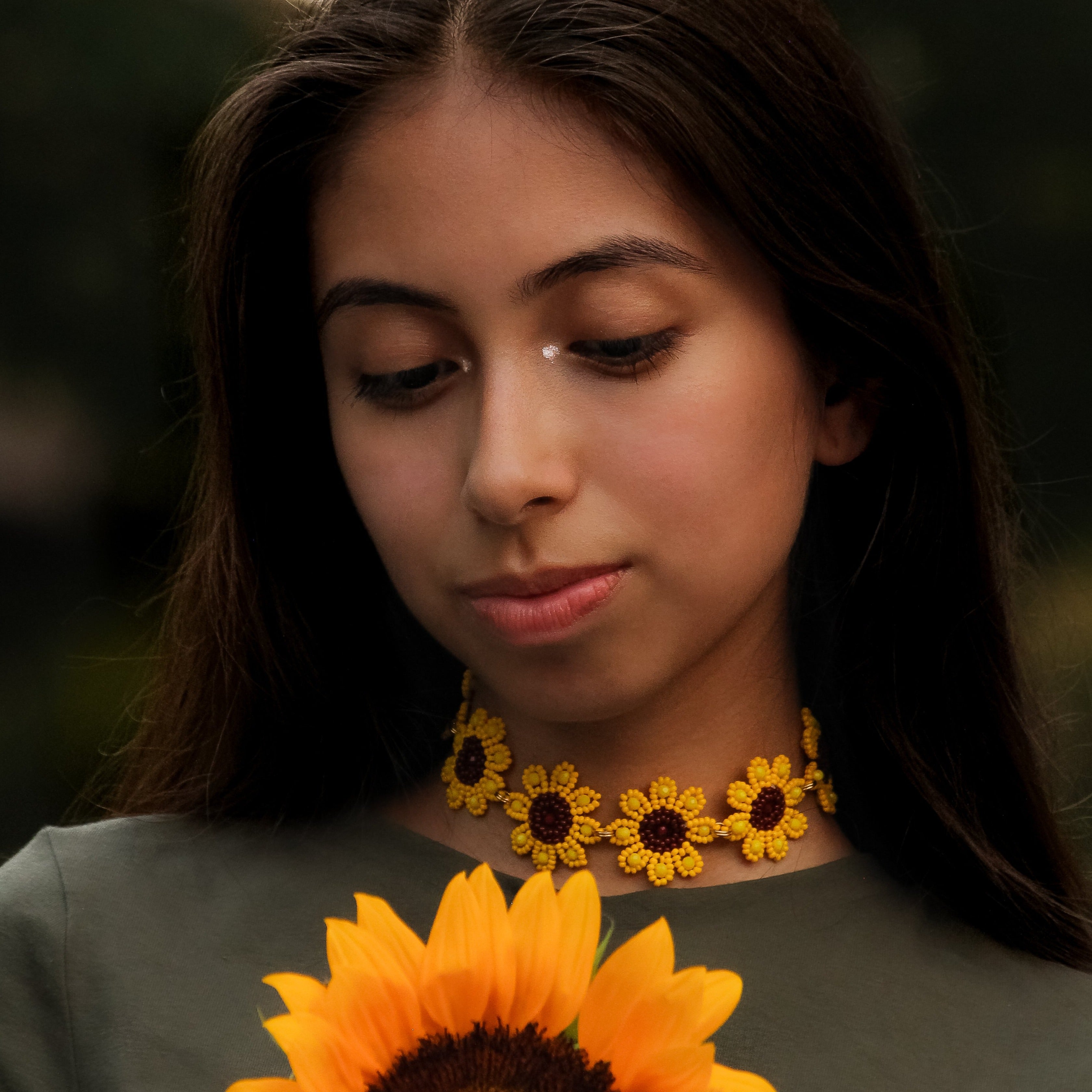 Sunflower choker on sale